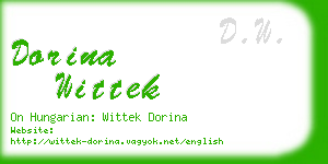 dorina wittek business card